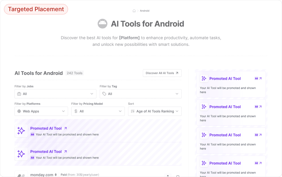 Related Platform Pages – Gain exposure on pages for tools built for platforms like Slack, Figma, or Chrome.