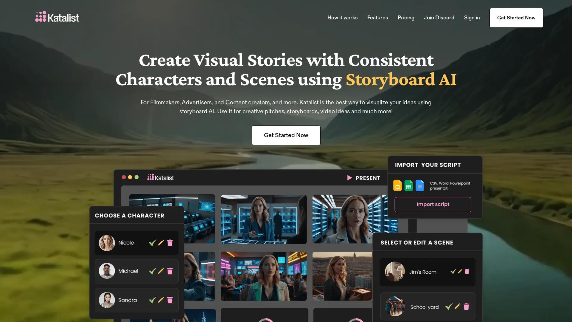 Katalist AI Storytelling Studio screenshot