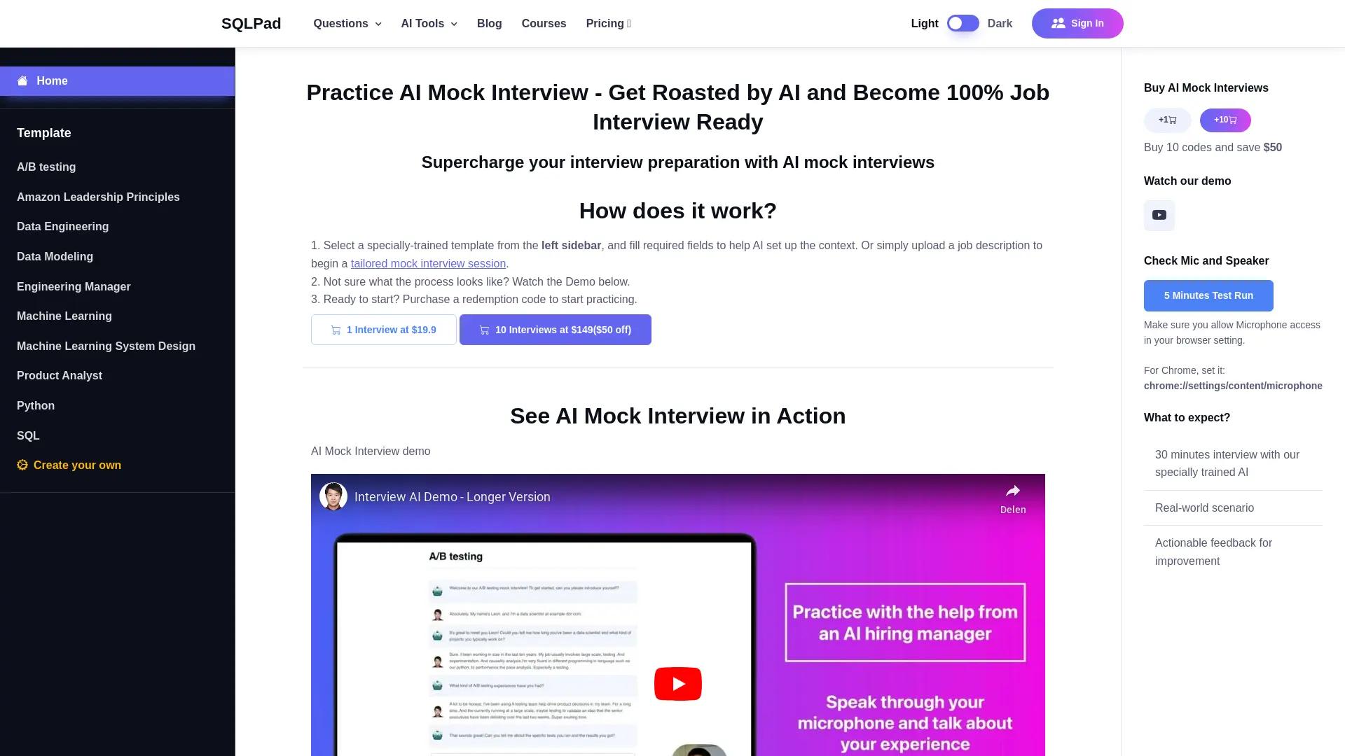 Interview AI screenshot