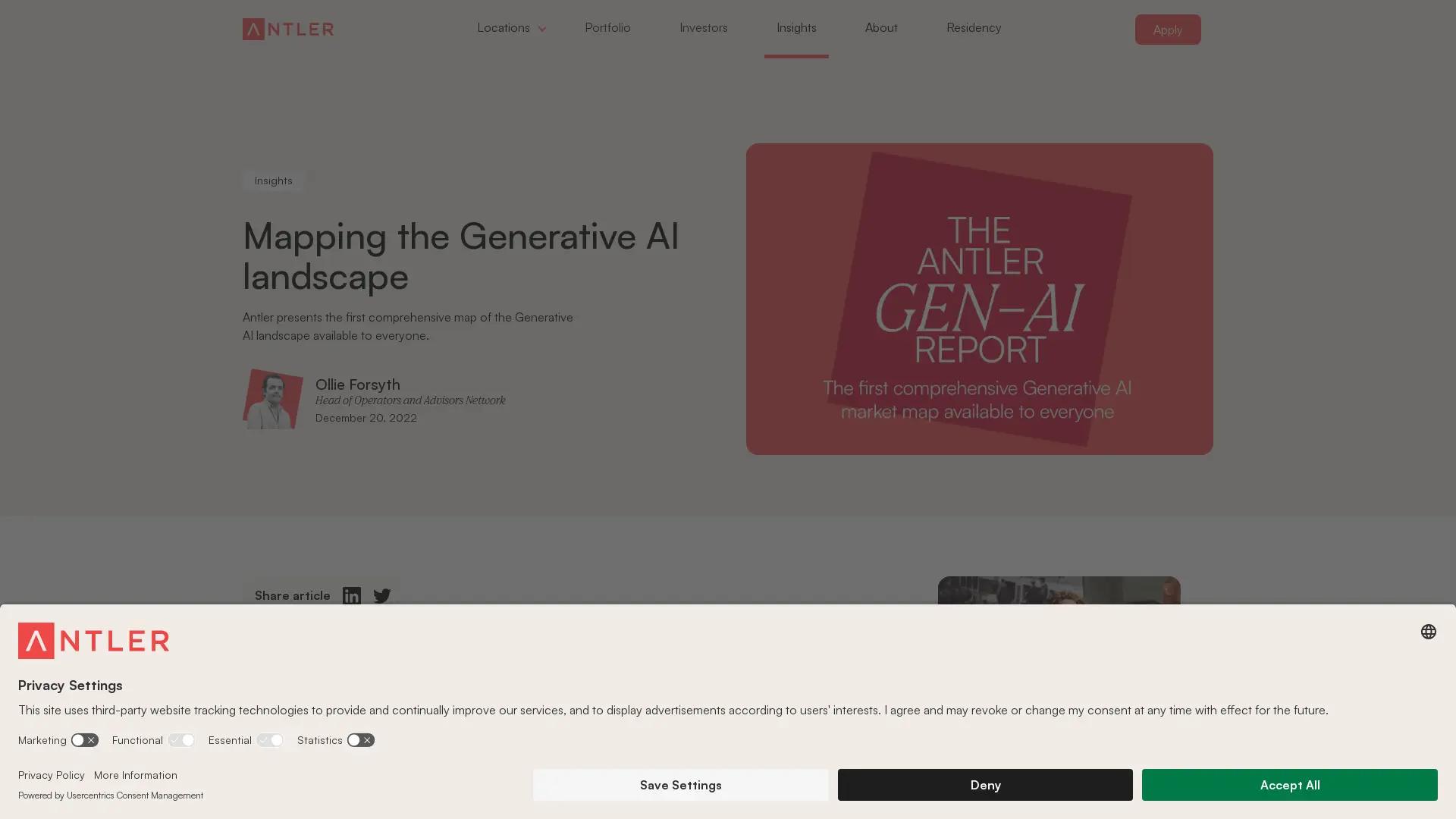 Generative AI Landscape screenshot