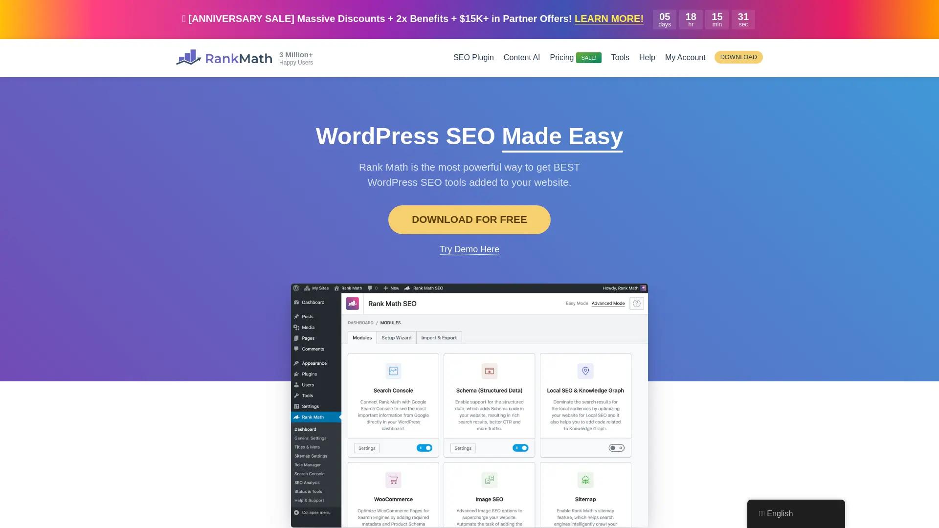 Rank Math screenshot
