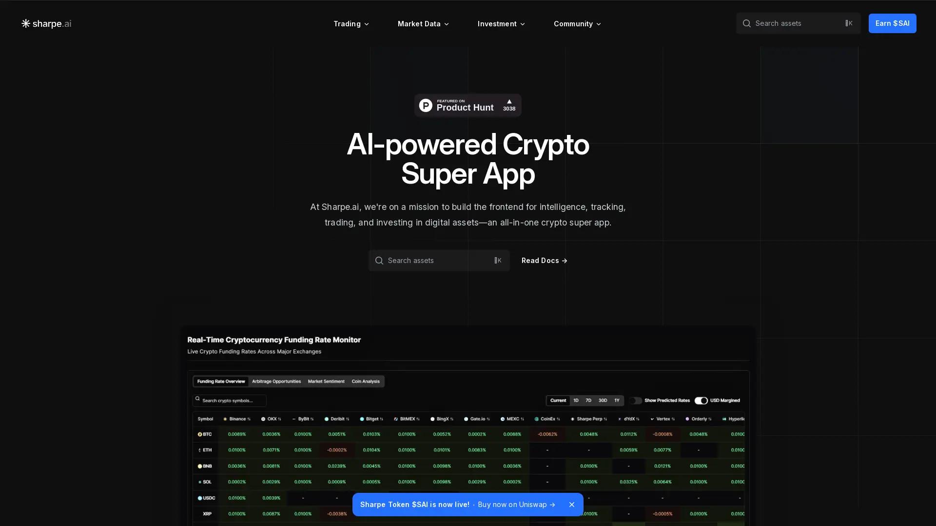 Sharpe Labs screenshot