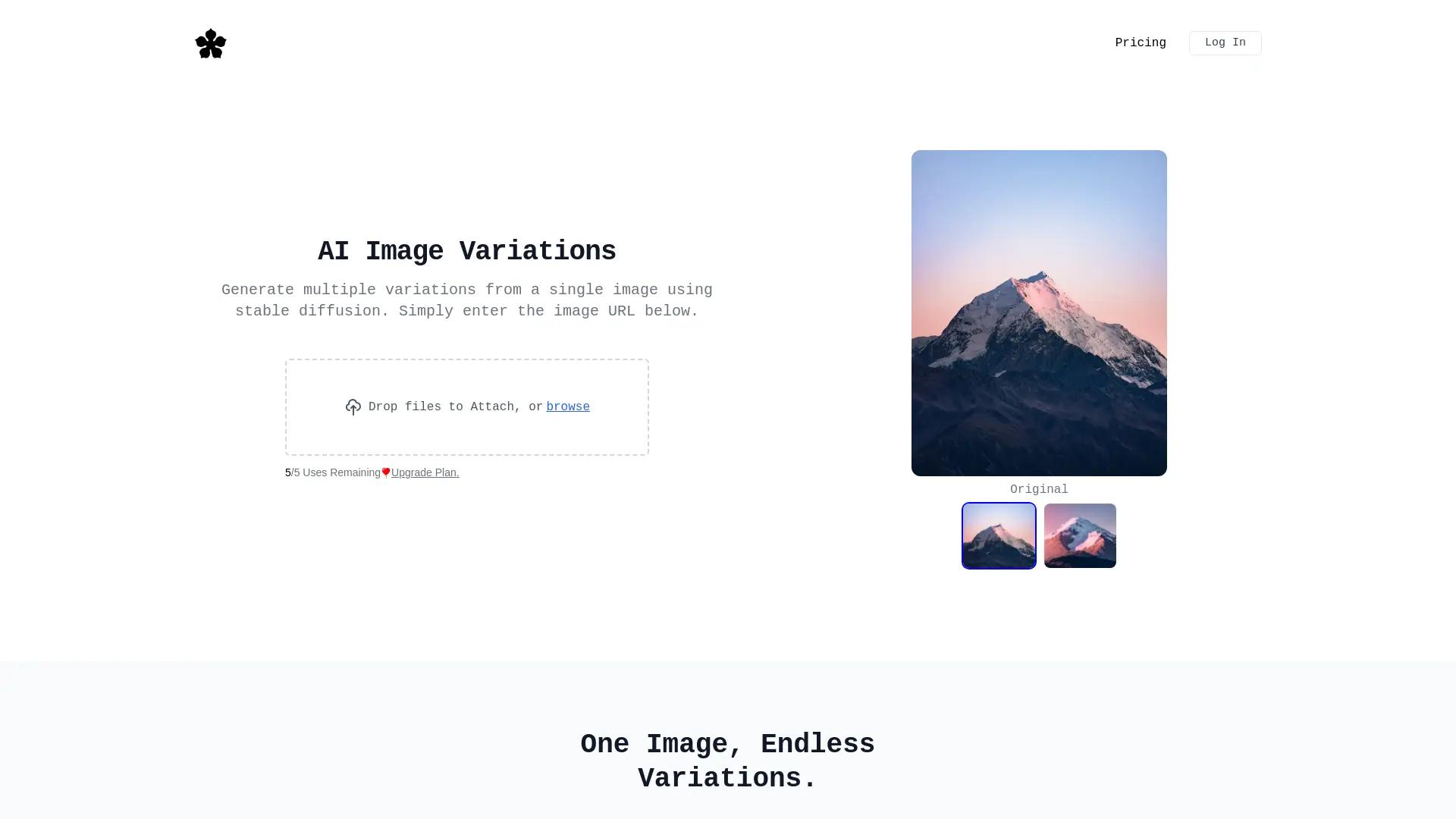 AI Image Variations screenshot