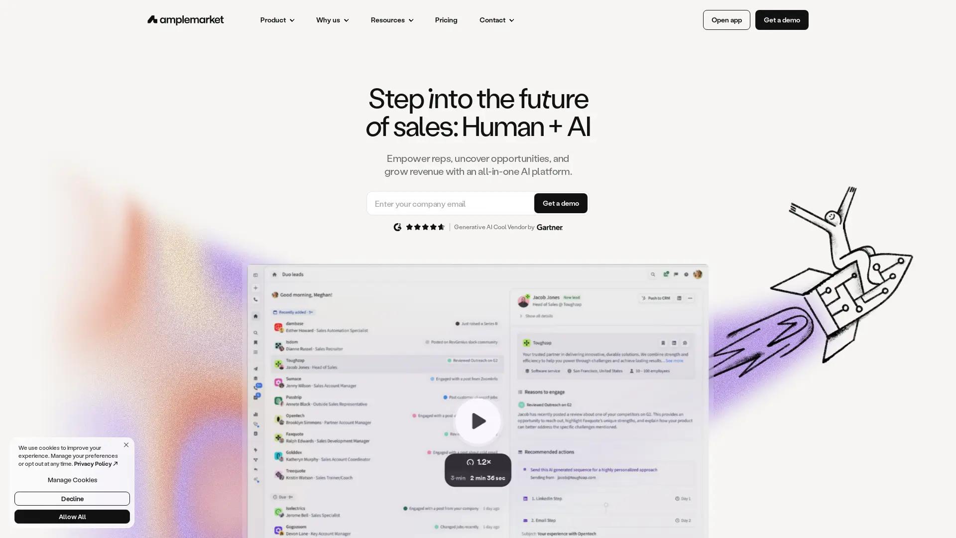 Amplemarket screenshot