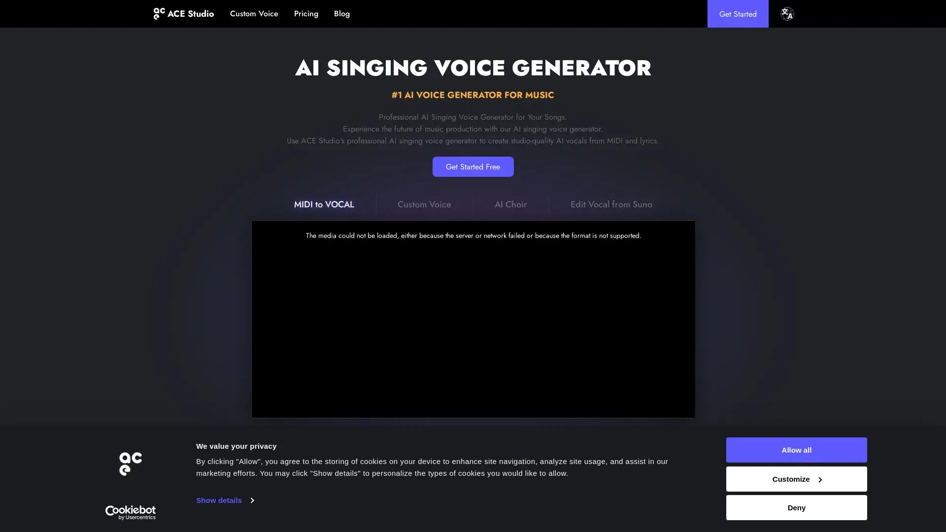 ACE Studio screenshot