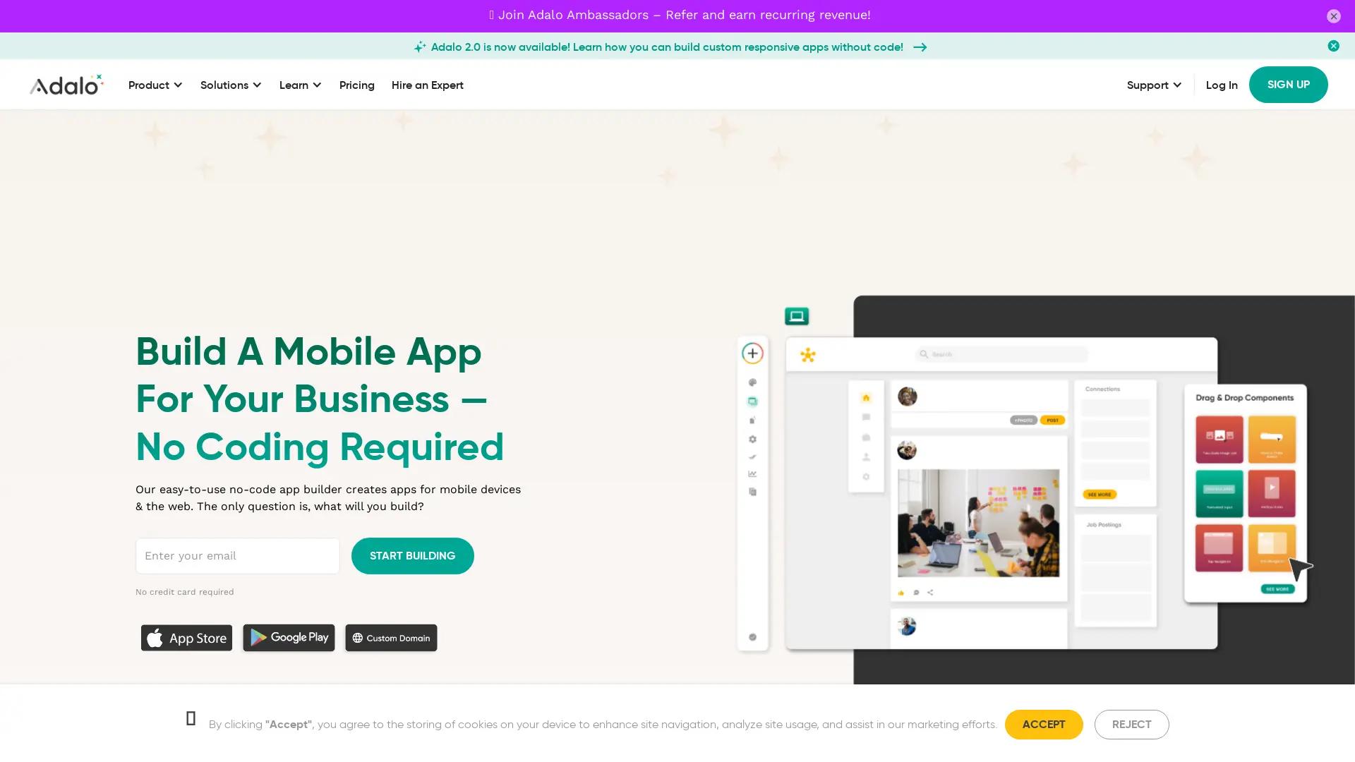 Adalo App Builder screenshot