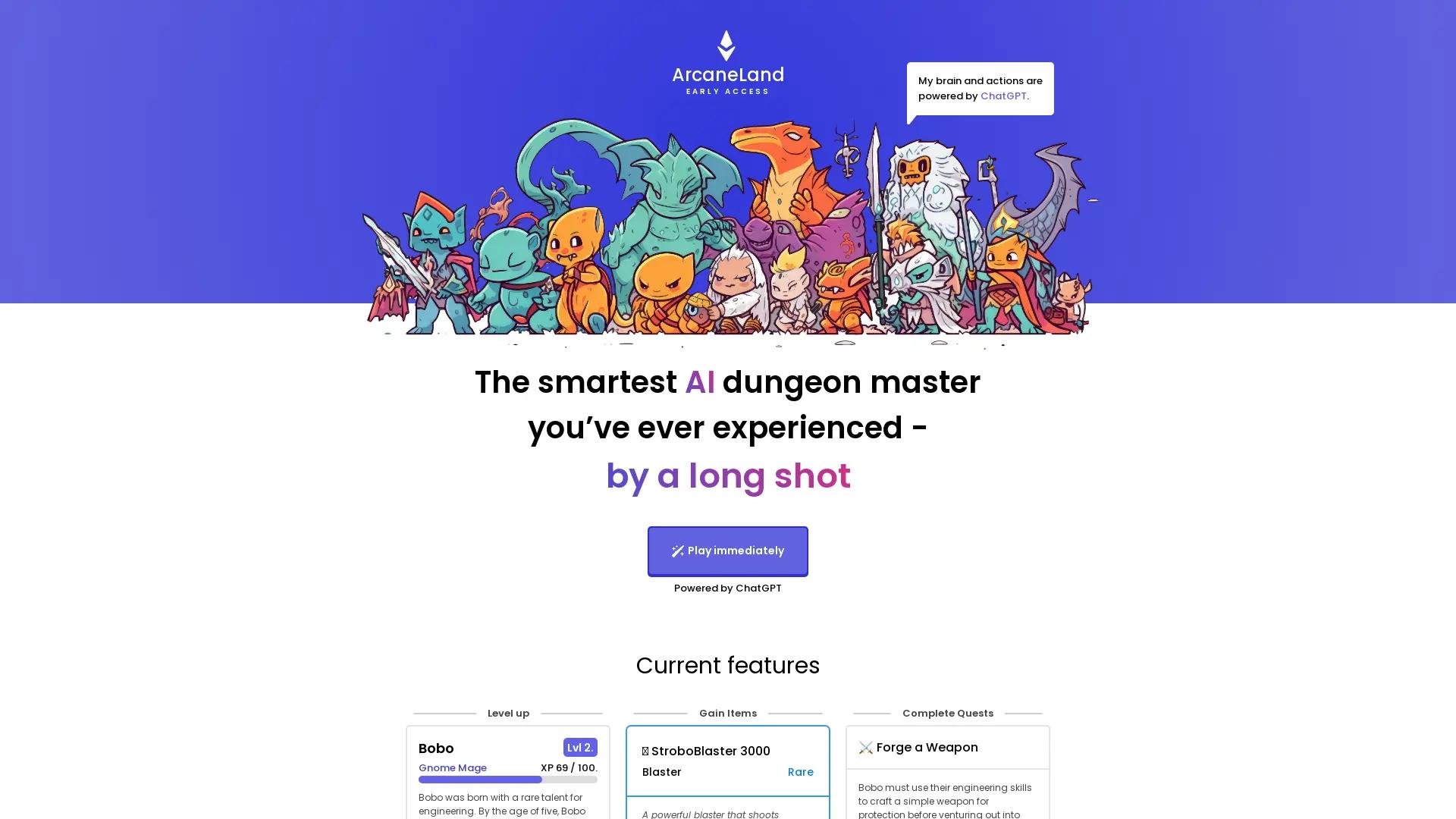 ArcaneLand - AI Dungeon Master screenshot