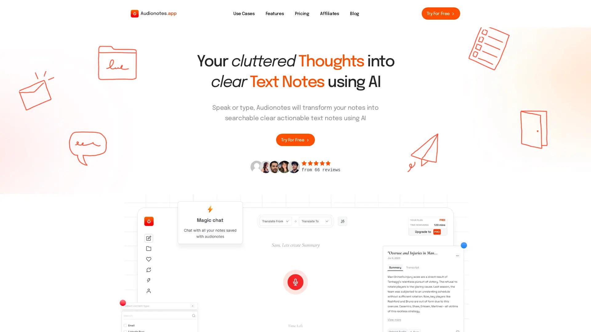 Audionotes screenshot
