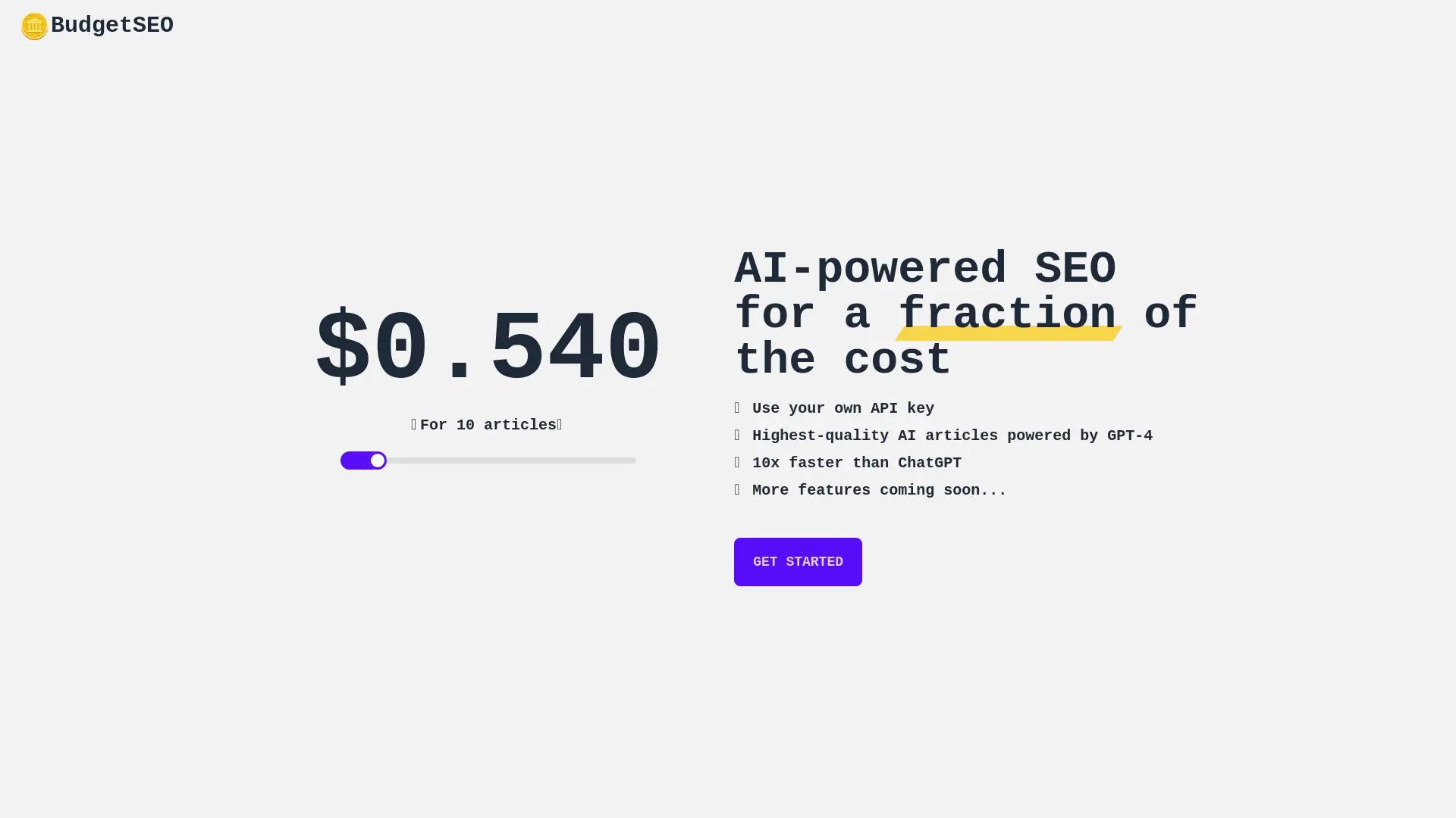 BudgetSEO screenshot