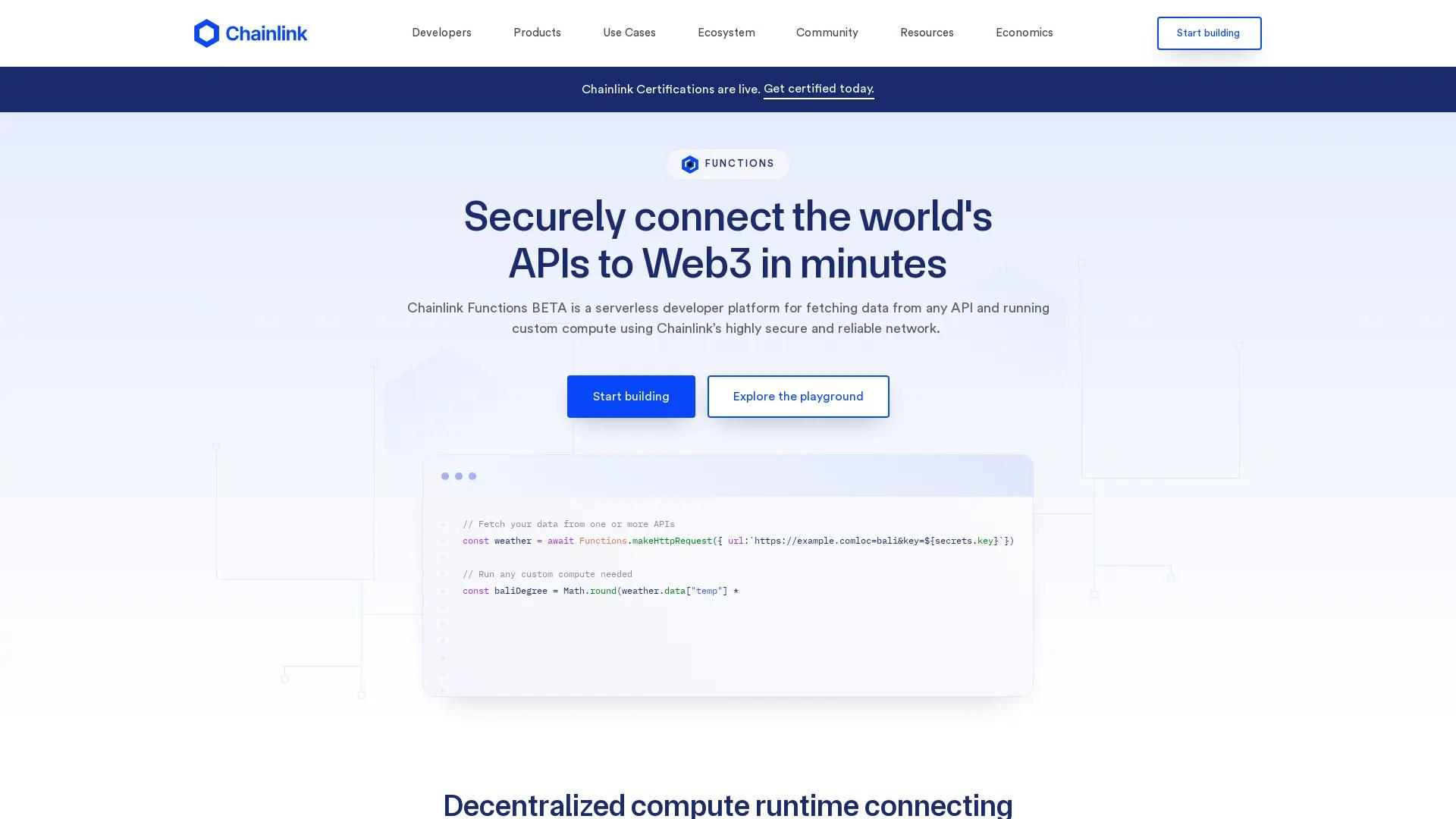 Chainlink Functions screenshot