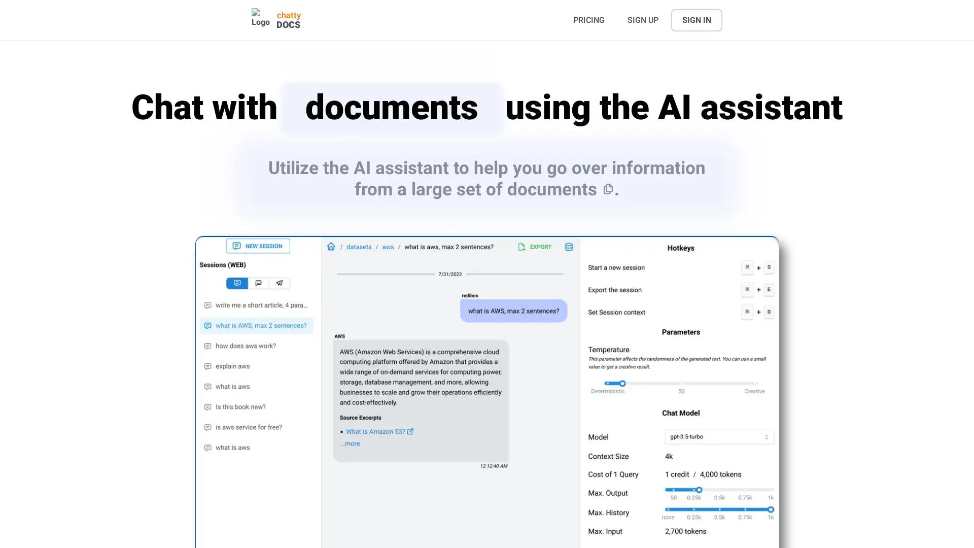ChattyDocs screenshot