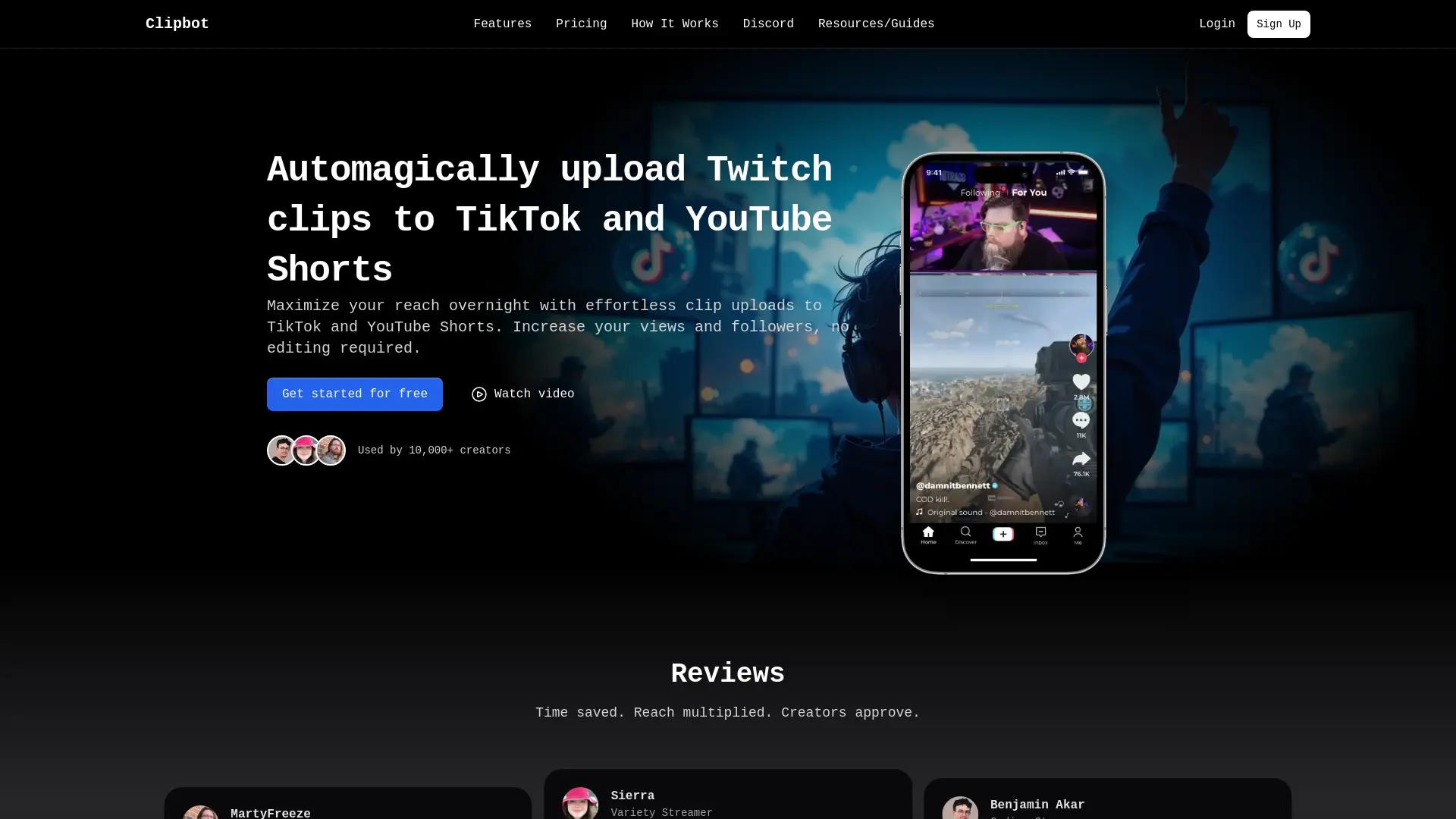 Clipbot.tv screenshot