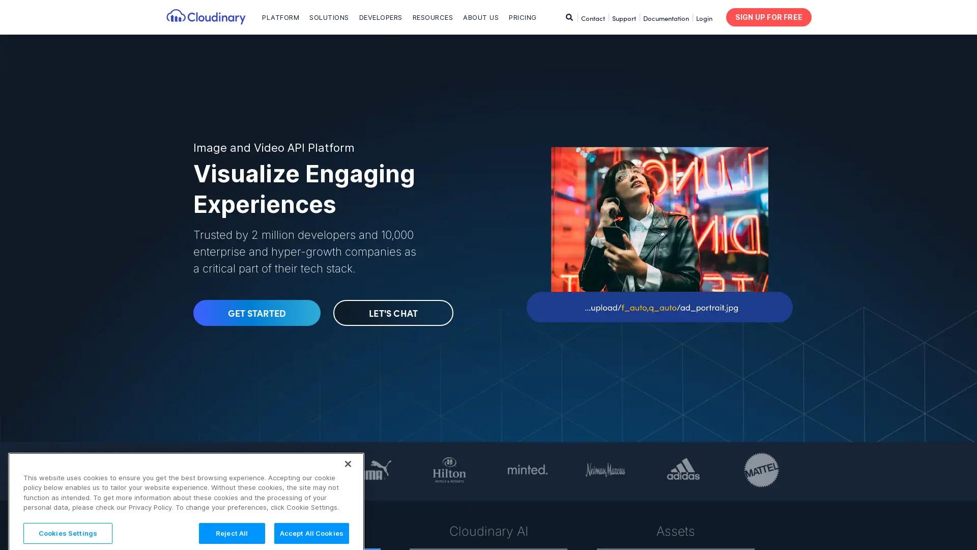Cloudinary screenshot