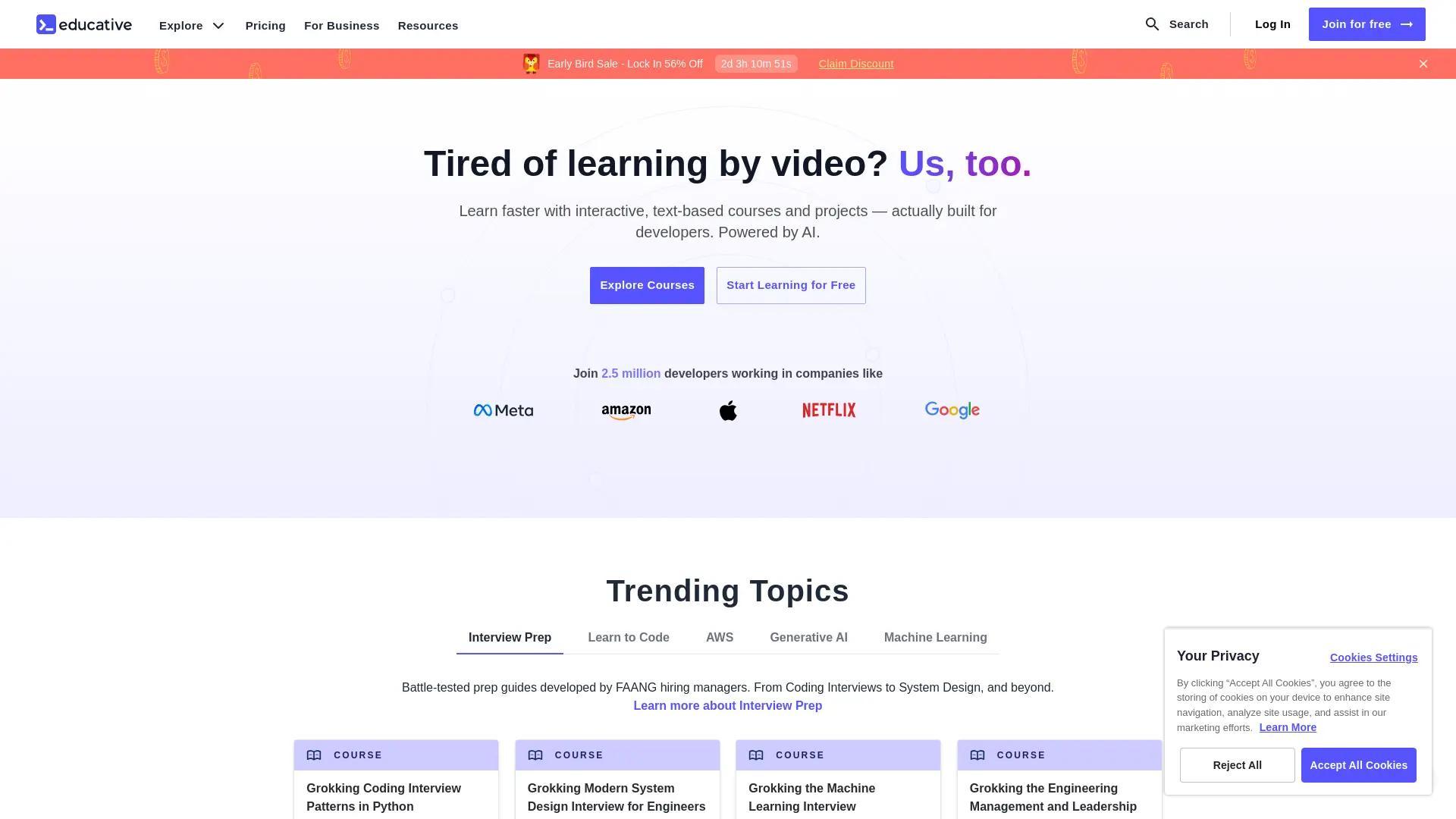 Educative screenshot