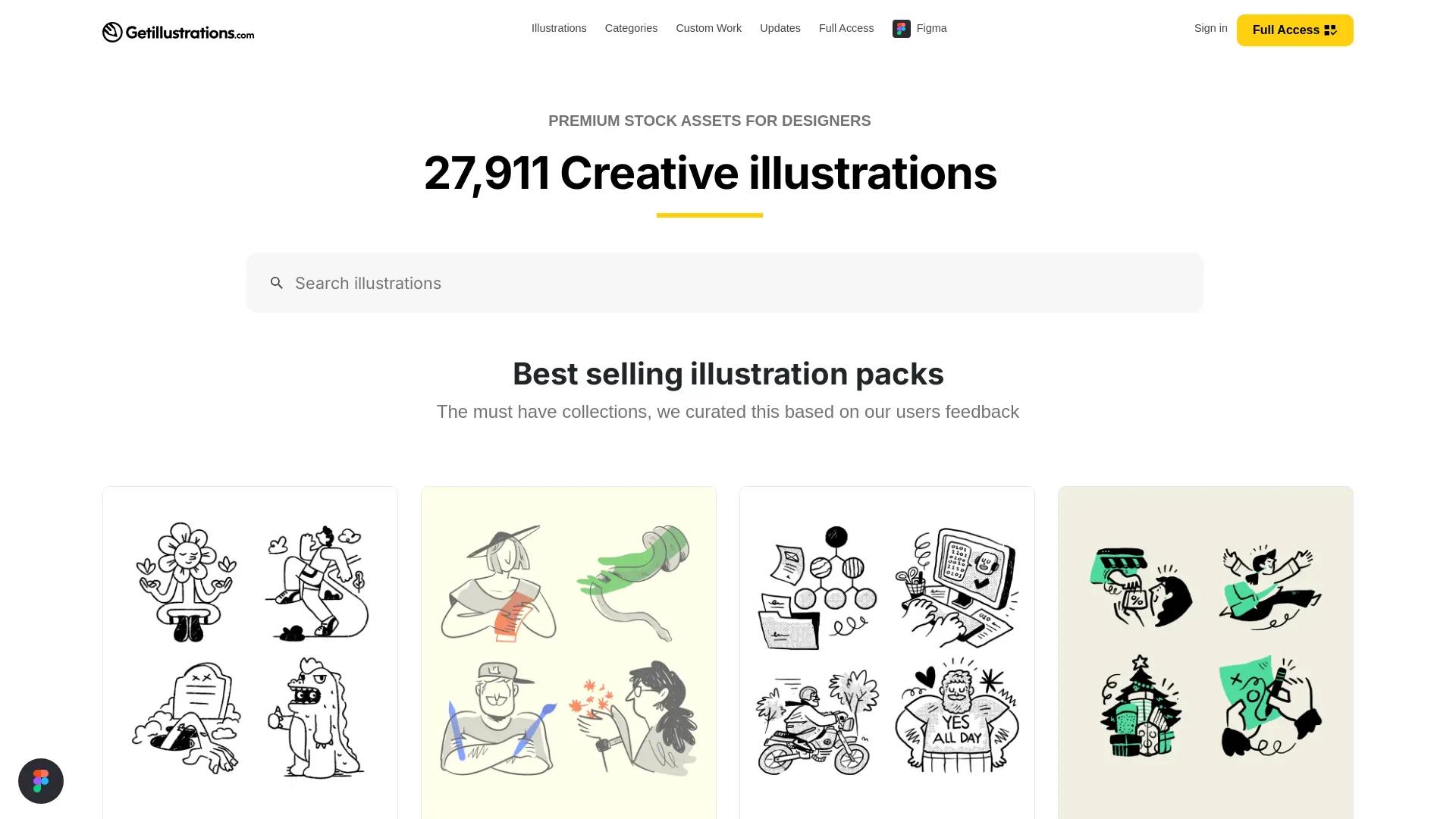 Get illustrations screenshot
