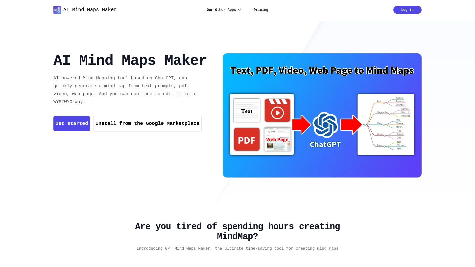 GPT Mind Maps Maker screenshot
