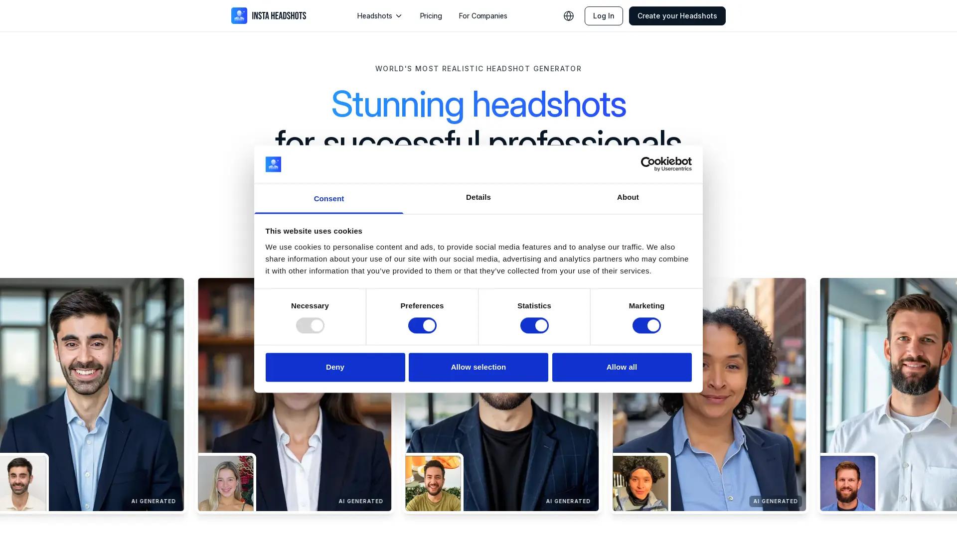 Instaheadshots screenshot