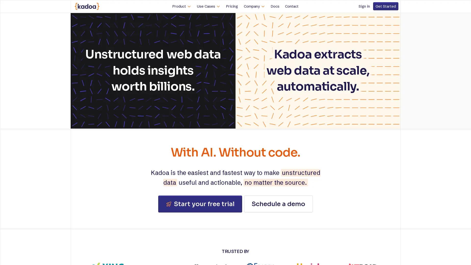 Kadoa screenshot