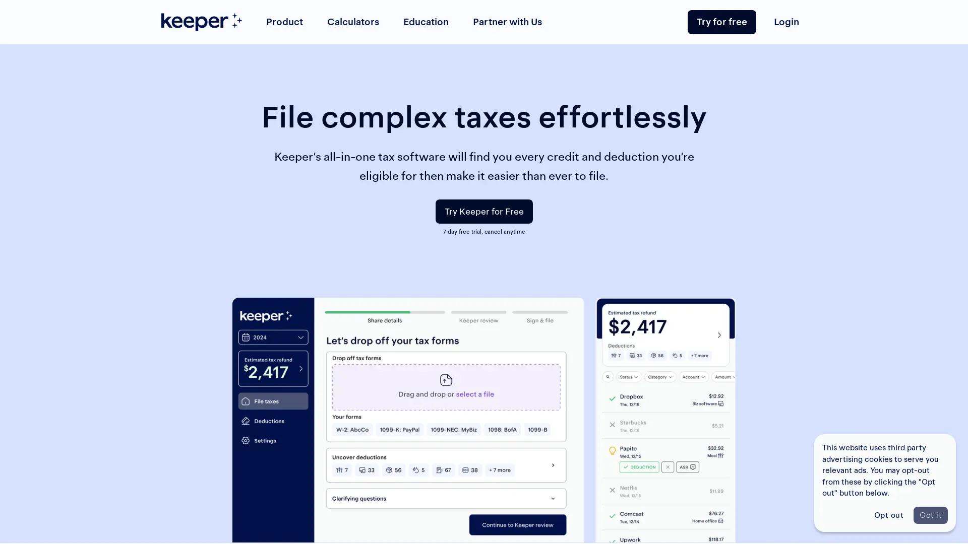 Keeper - never miss a write off screenshot