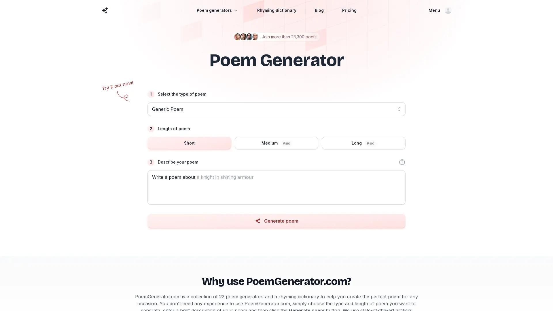 PoemGenerator screenshot