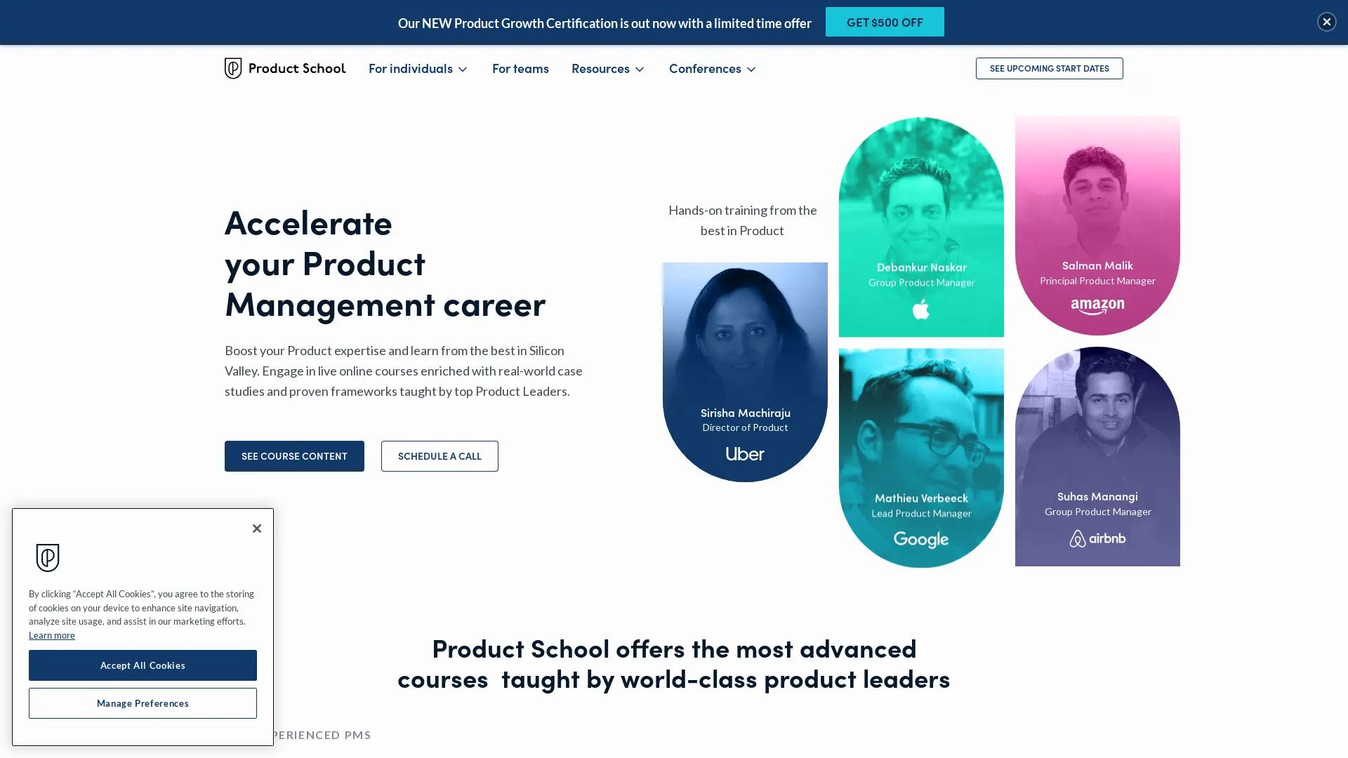 Product School screenshot