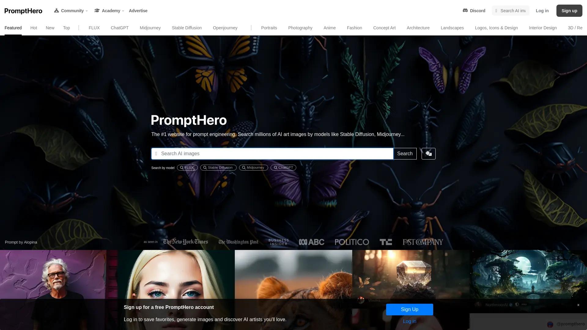 Prompthero screenshot