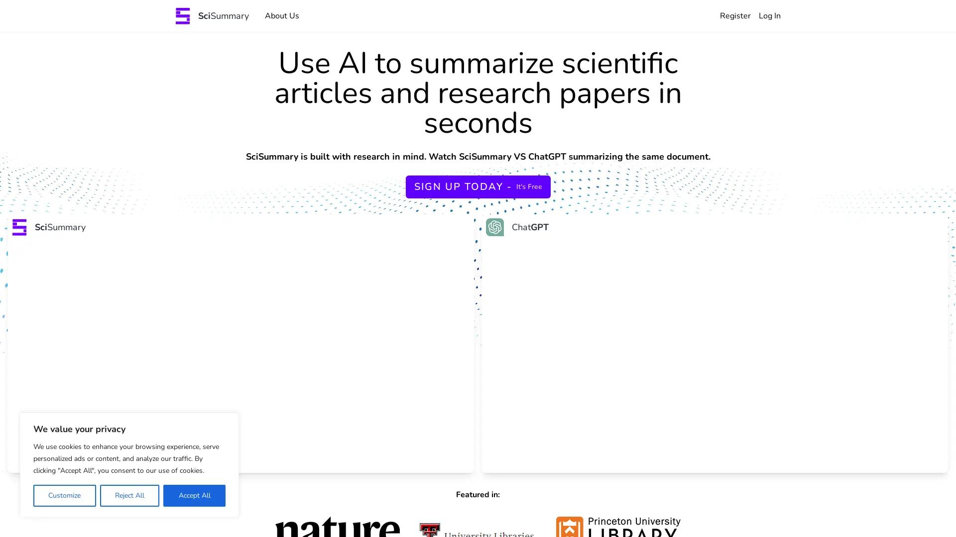 SciSummary screenshot