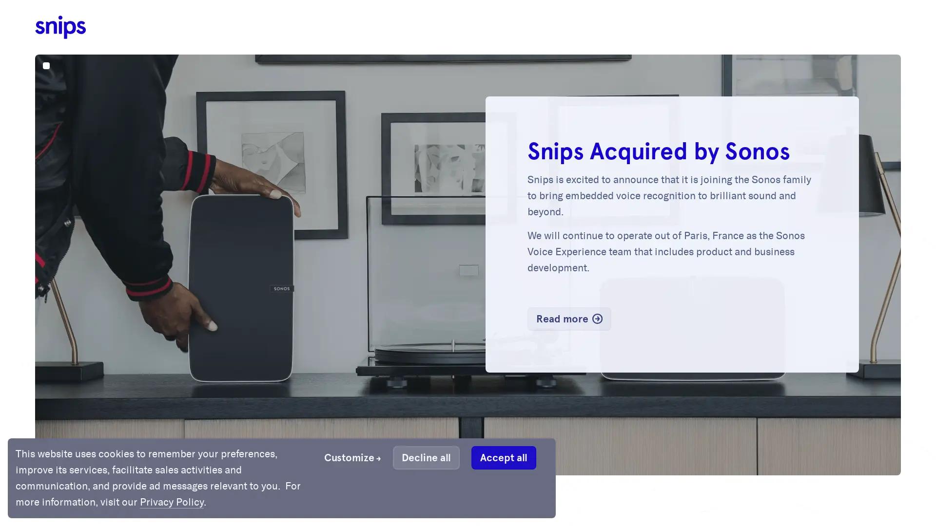 Snips screenshot