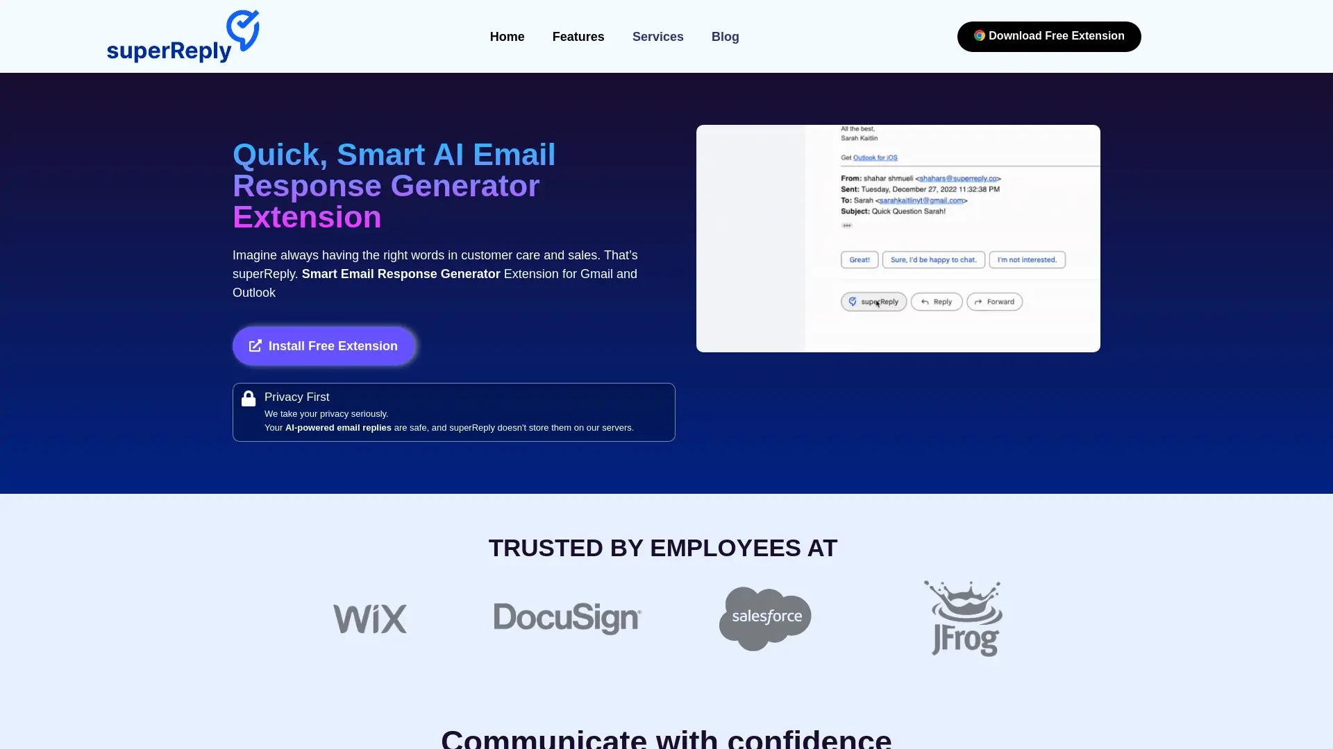 superReply screenshot