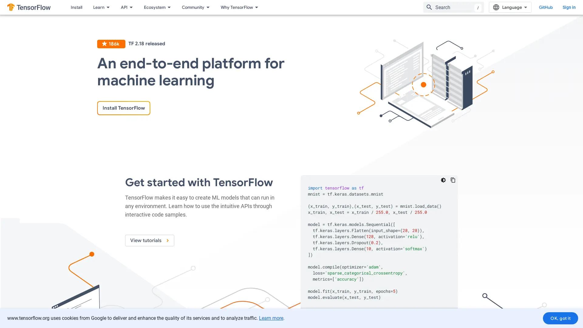 TensorFlow screenshot