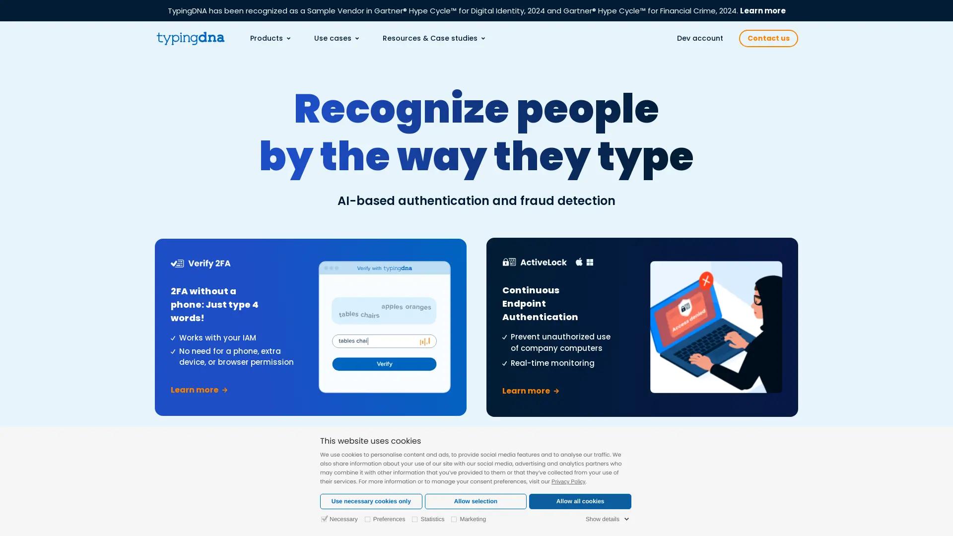 TypingDNA screenshot