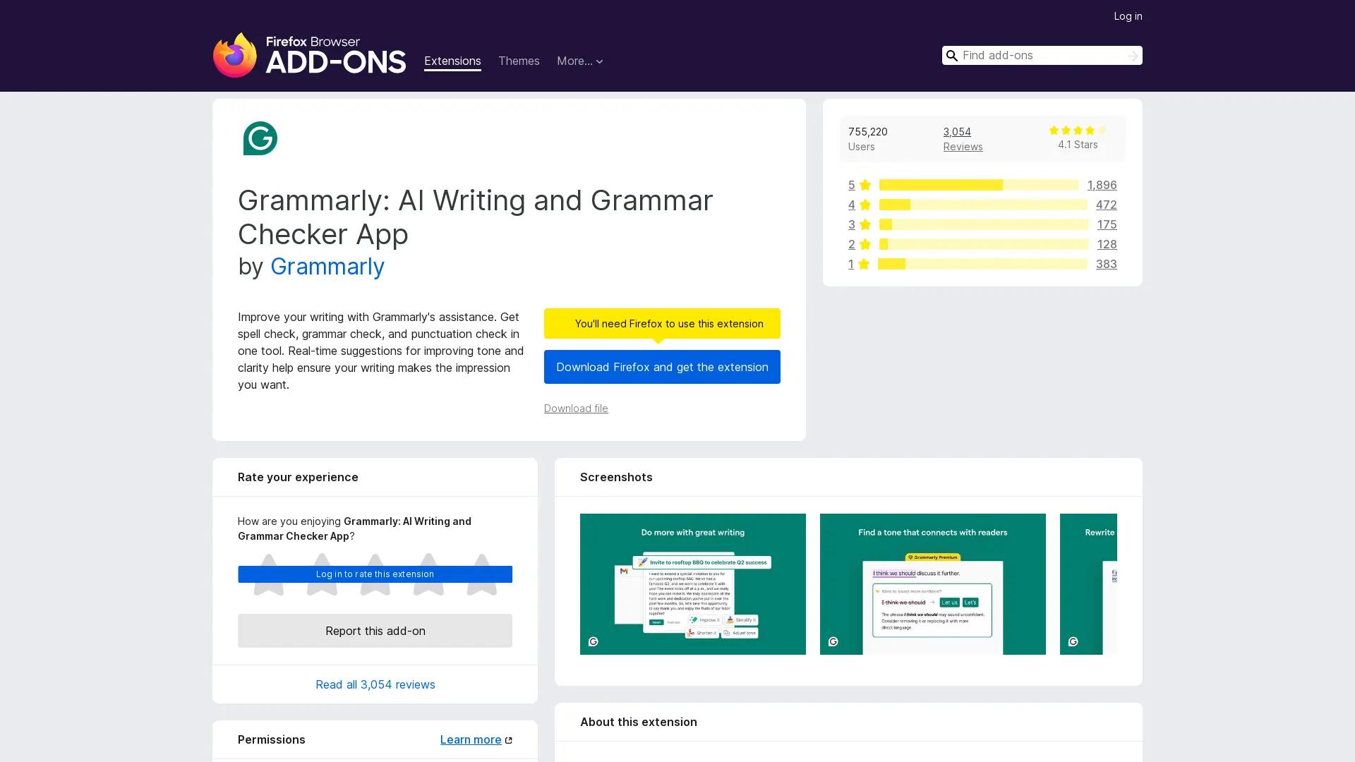 Grammarly screenshot