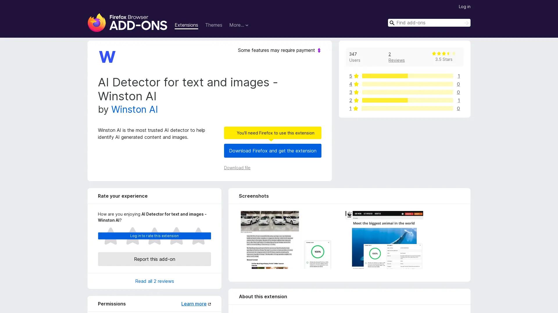 AI Detector for text and images screenshot