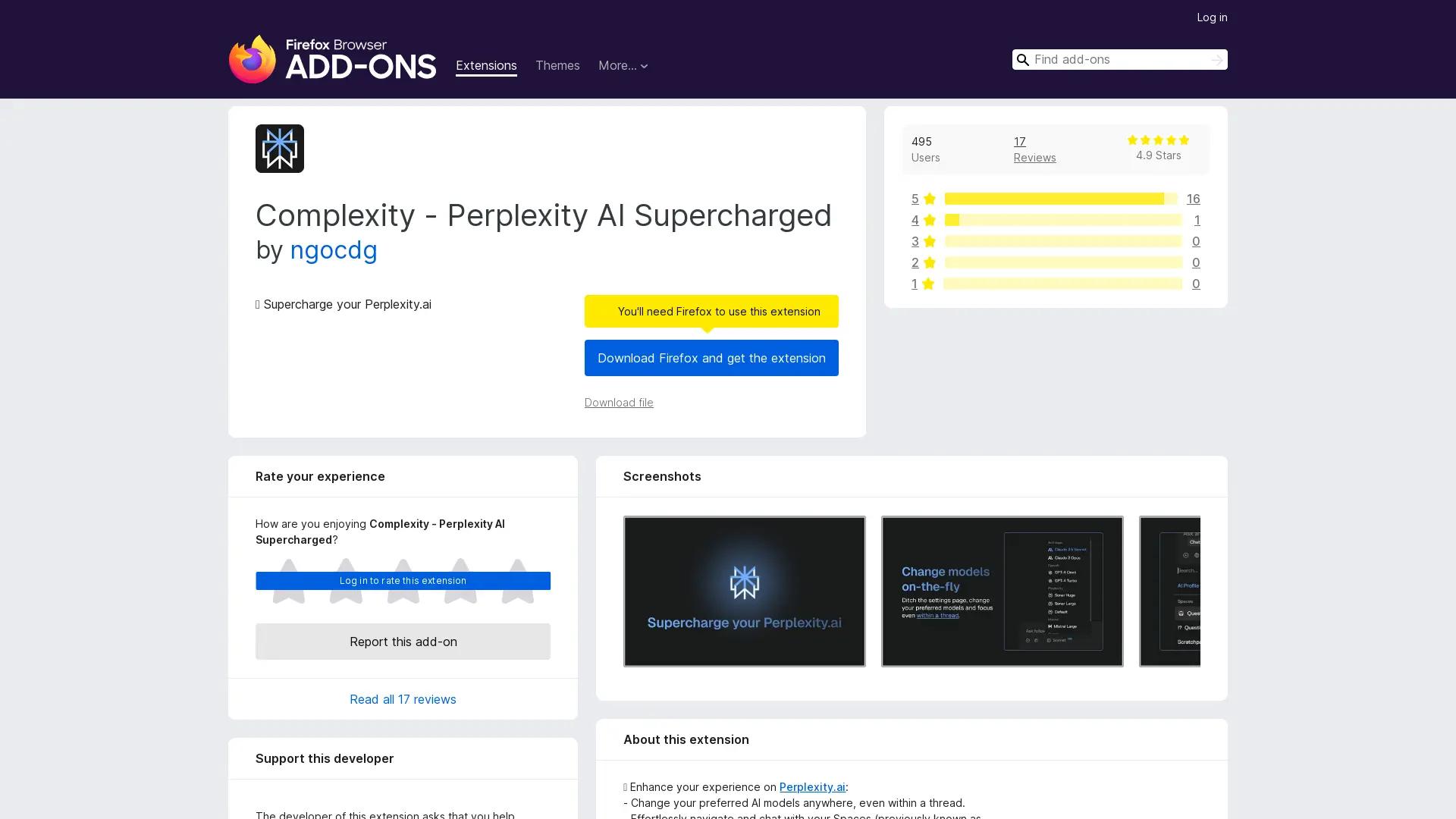 Complexity screenshot