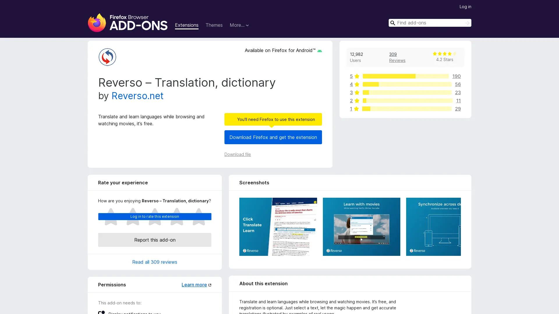 Reverso Translation Suite screenshot