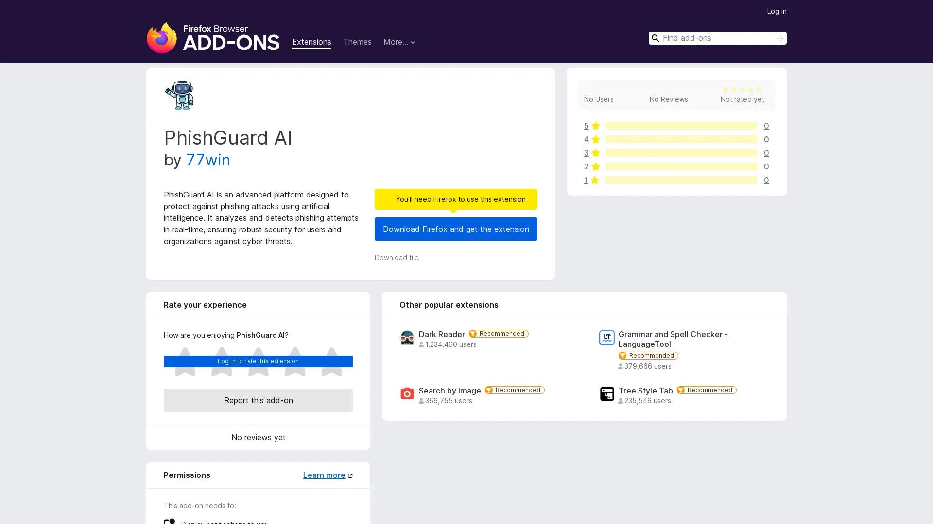 Phishing Protection AI screenshot