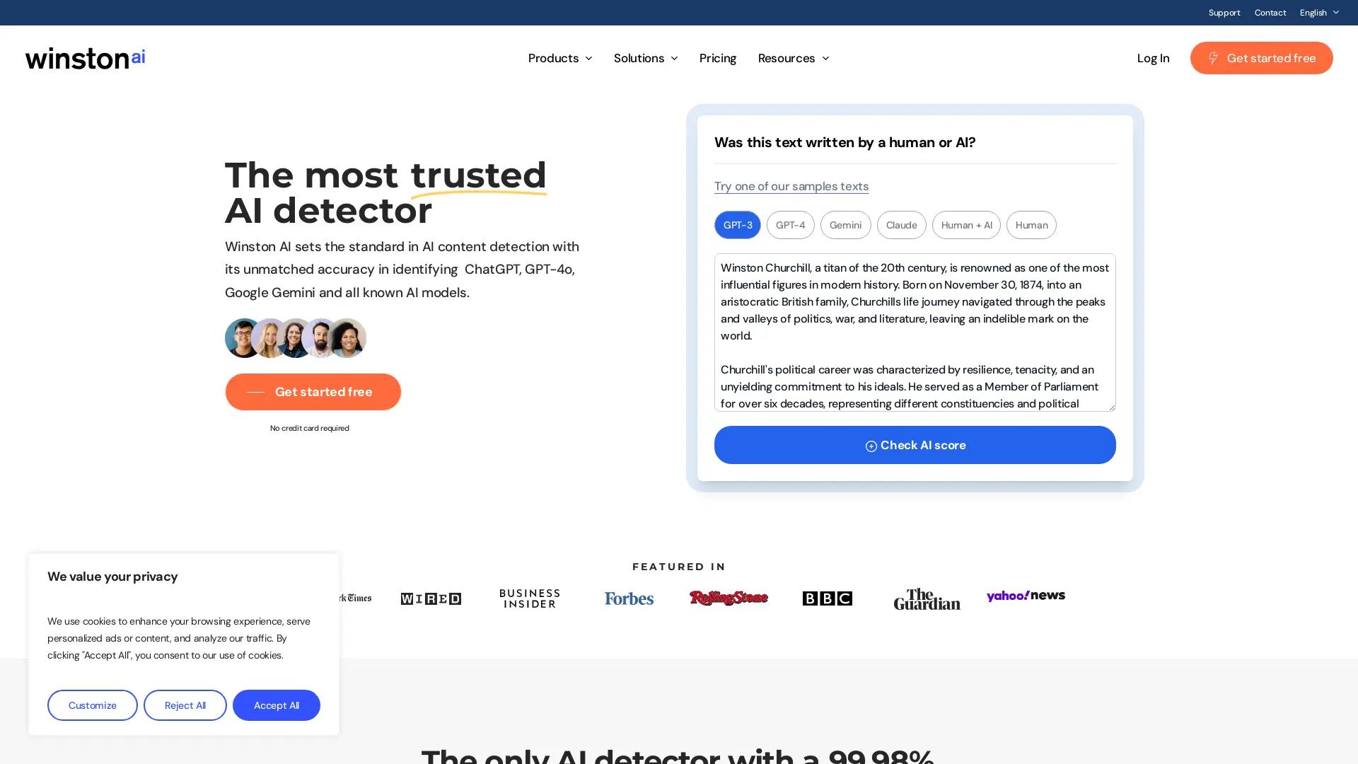 Winston AI screenshot