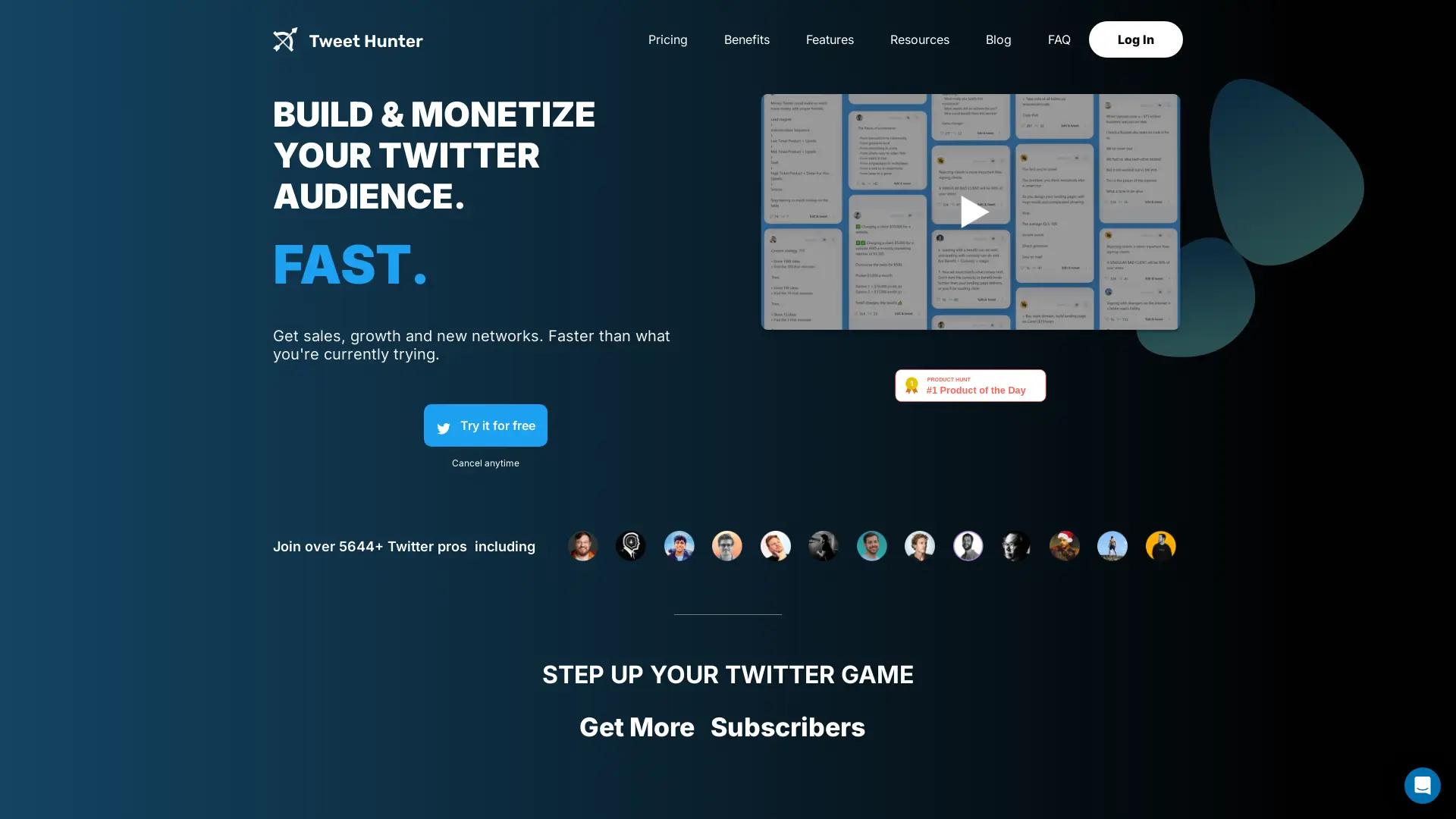 Tweet Hunter screenshot