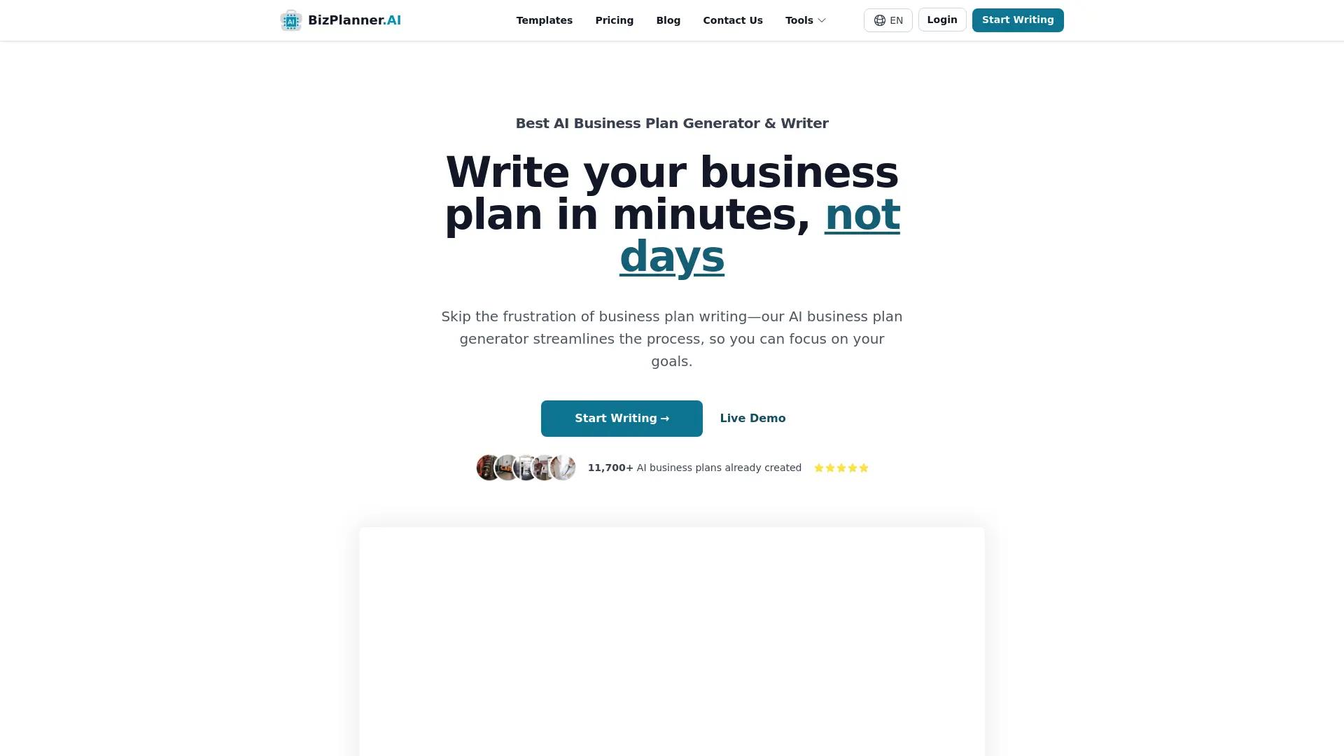 BizPlannerAI screenshot