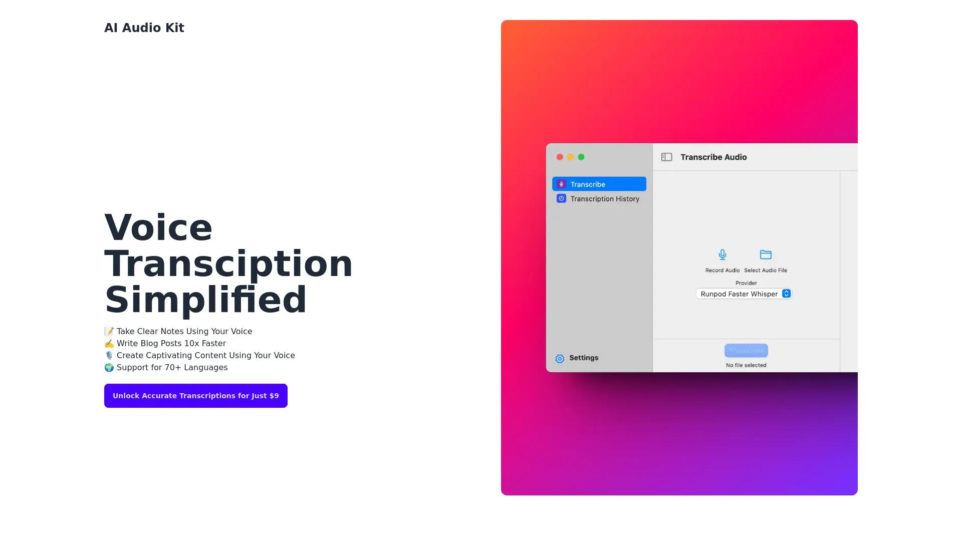 AI Audio Kit screenshot