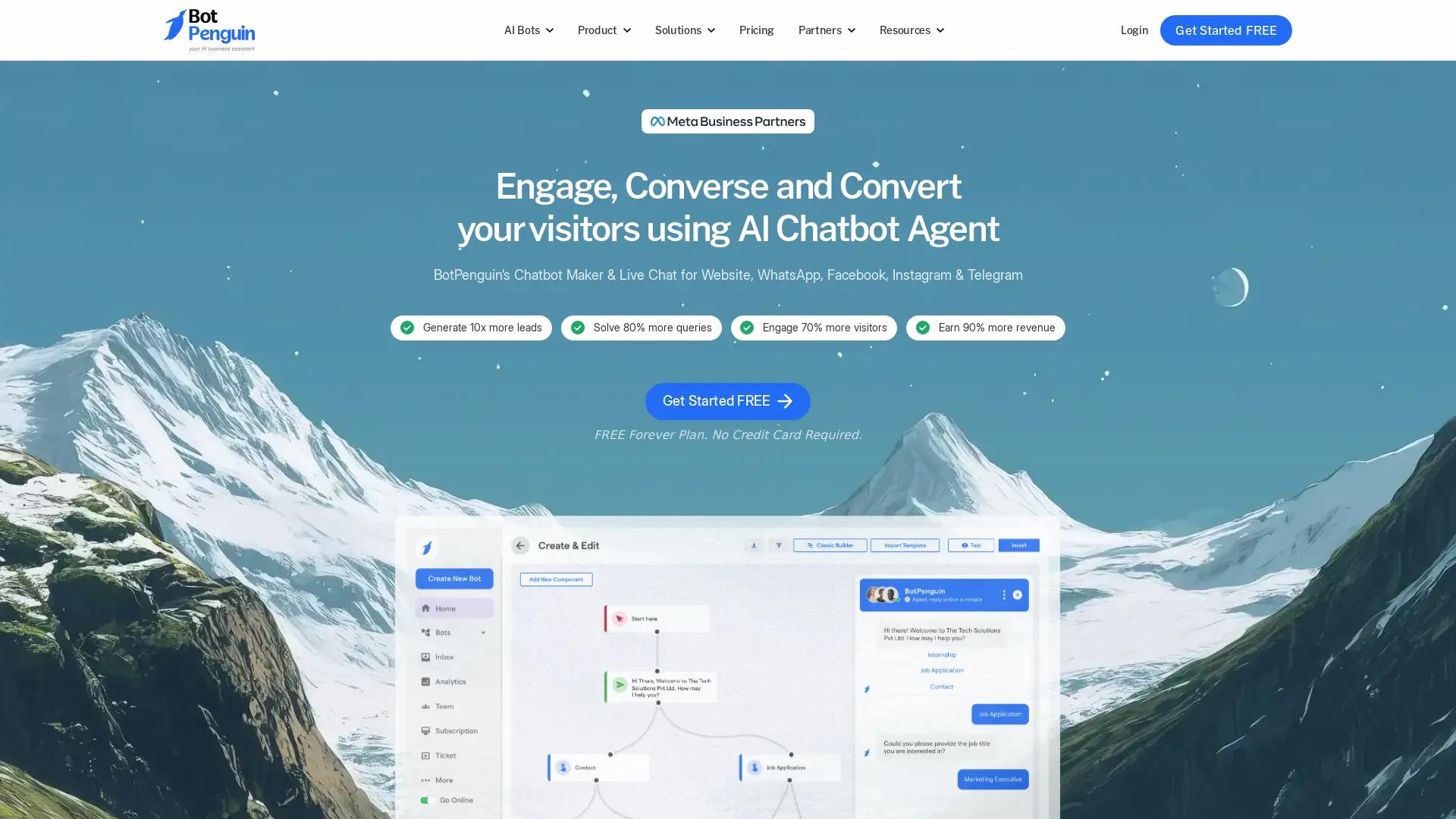 BotPenguin Chatbot screenshot