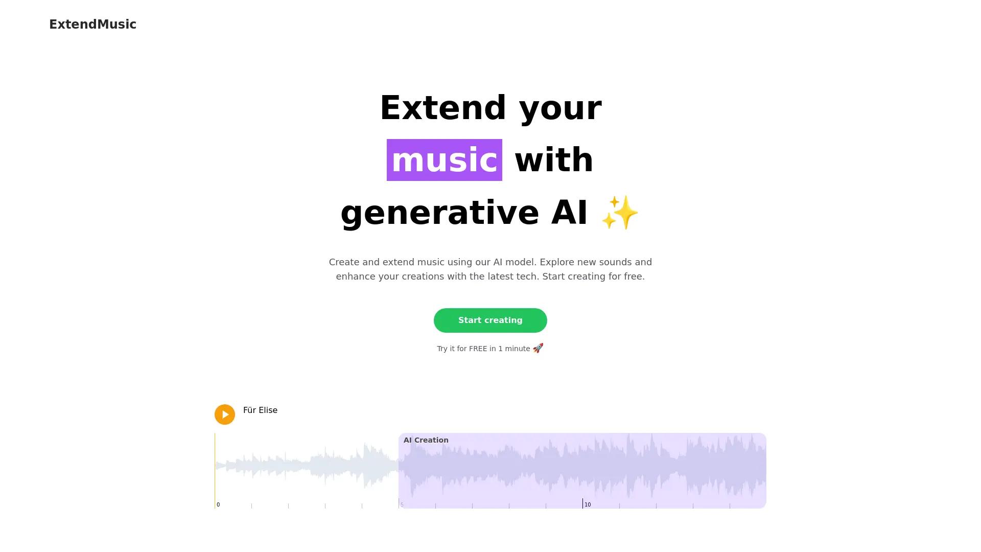 ExtendMusic.AI screenshot