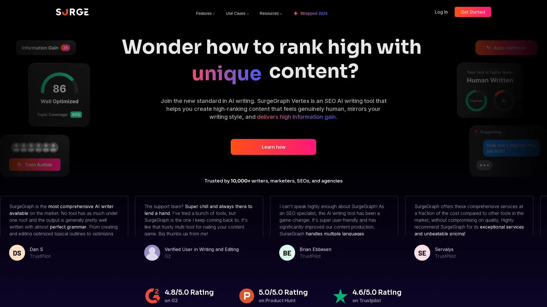 Longform AI screenshot