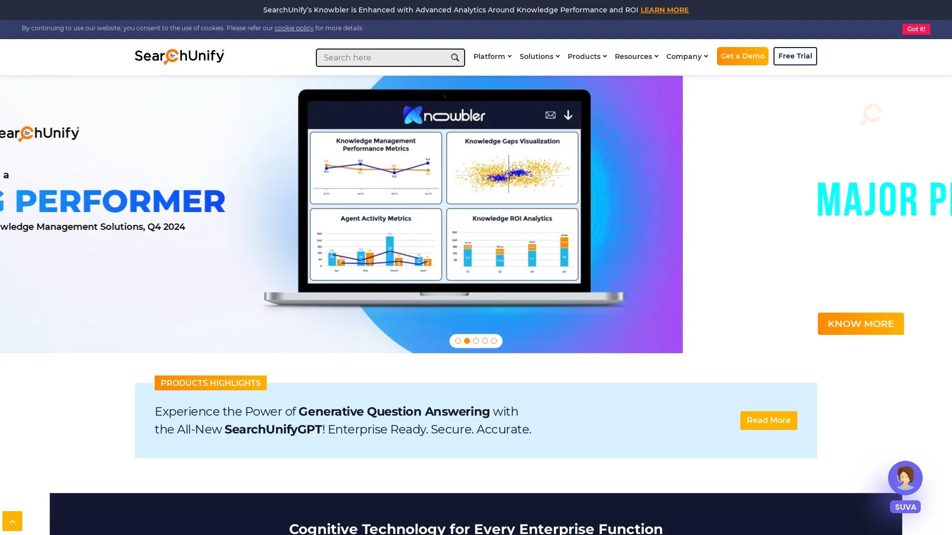 SearchUnify screenshot