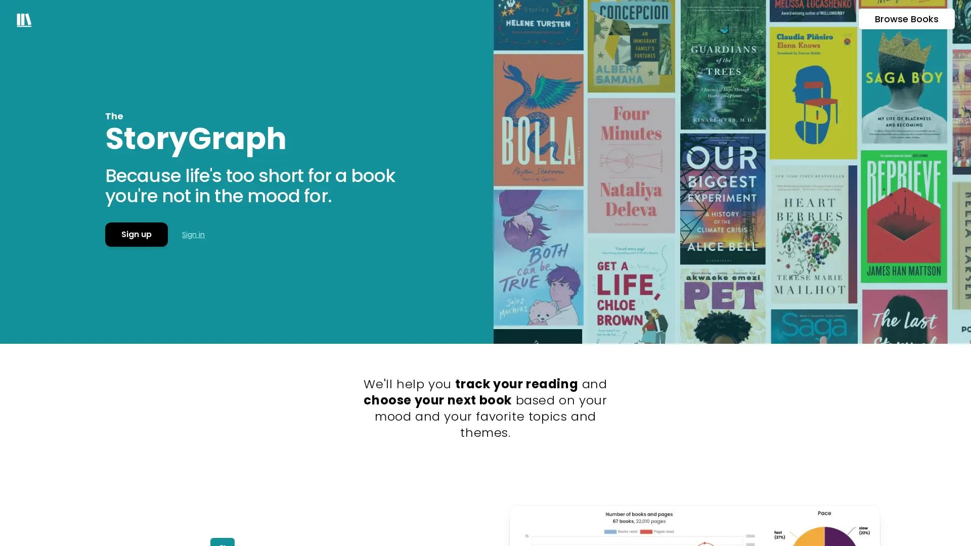 The StoryGraph screenshot