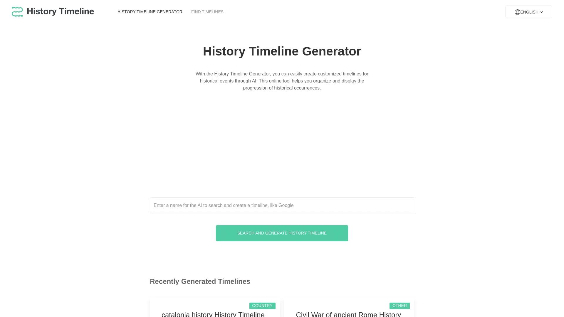History Timeline Generator screenshot