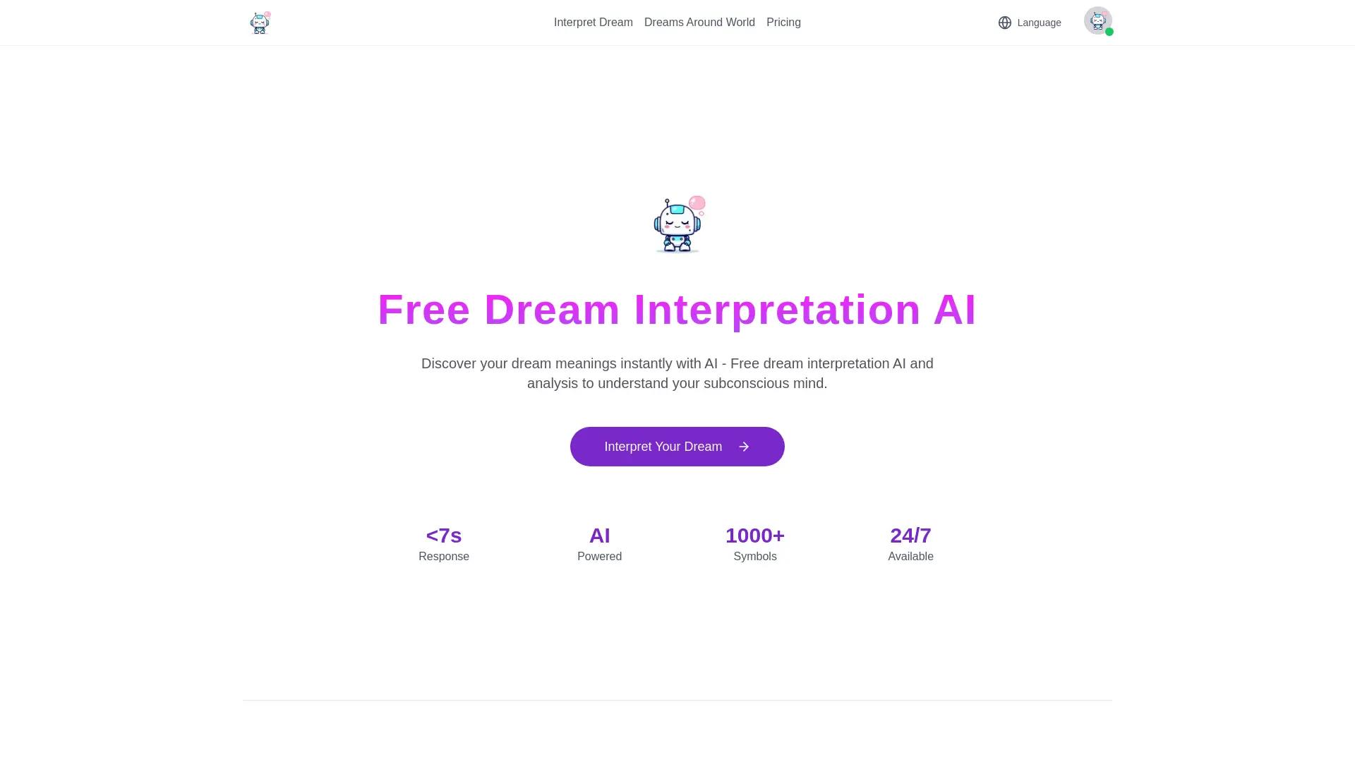 Dream Interpretation AI screenshot