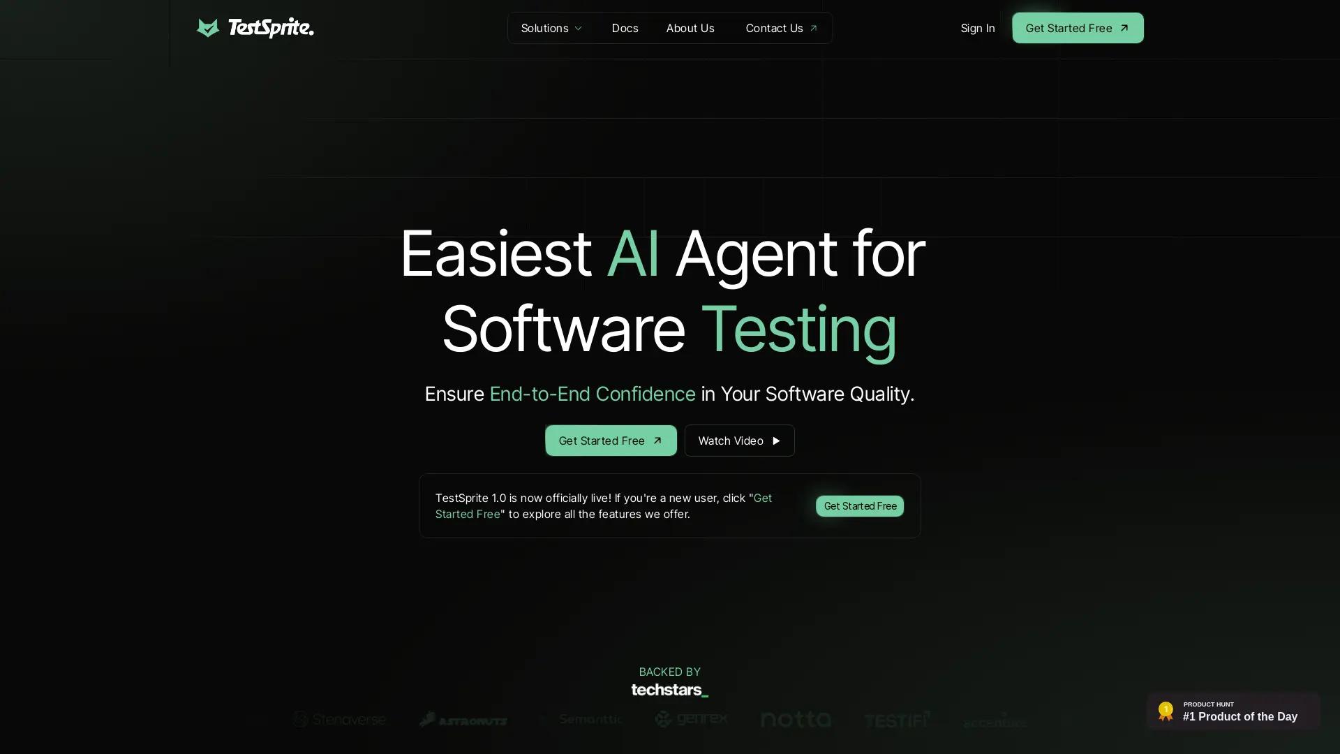 TestSprite screenshot