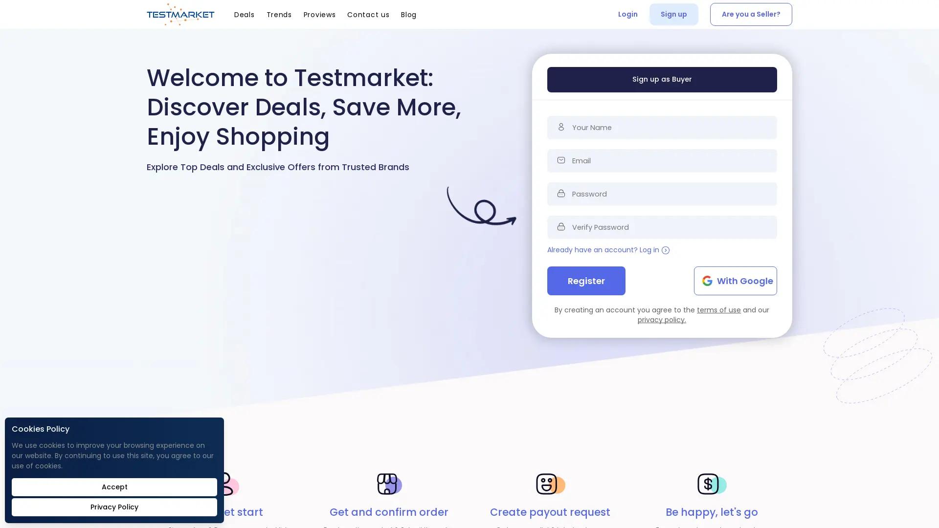 Testmarket Analytics INC screenshot