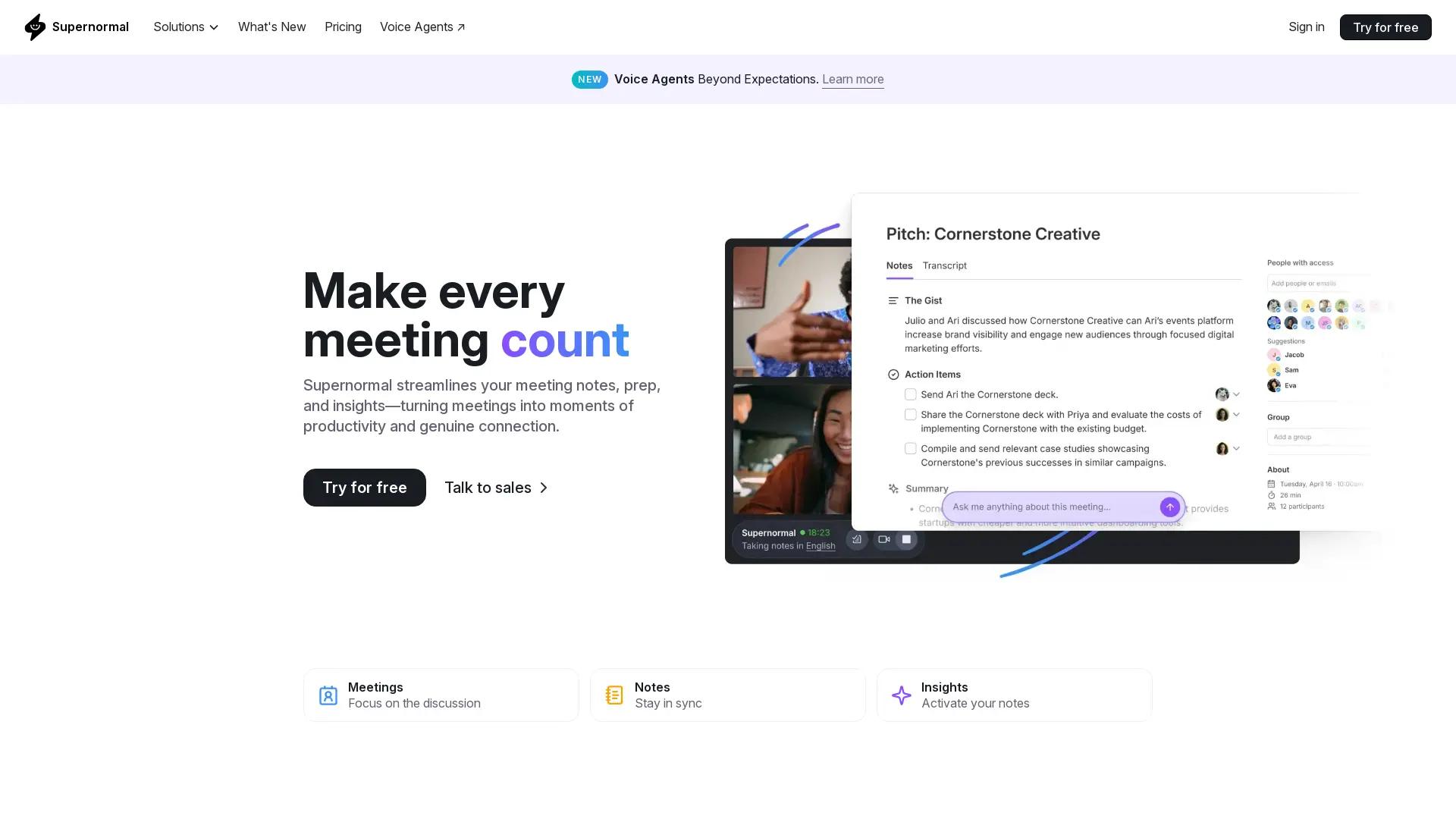 Supernormal screenshot